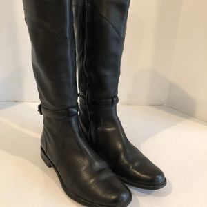 L.L. Bean Black Leather Equestrian Boots 6.5